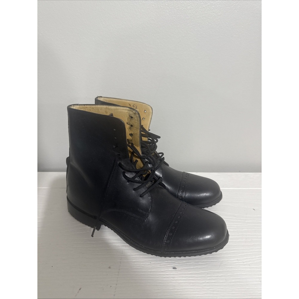 Der Dau Paddock Boots Black Unisex US 6.5 Leather Equestrian Riding Ankle Boots